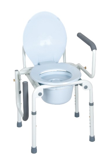Sedia comoda WC in alluminio LUX a 4 funzioni - Pieghevole su CFS PRODOTTI  MEDICALI